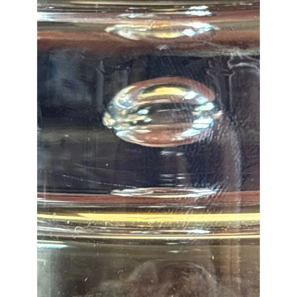 Set of 2 Clear Glass Whiskey Lowball Tumblers Weighted Base Old Fashioned 3.5in